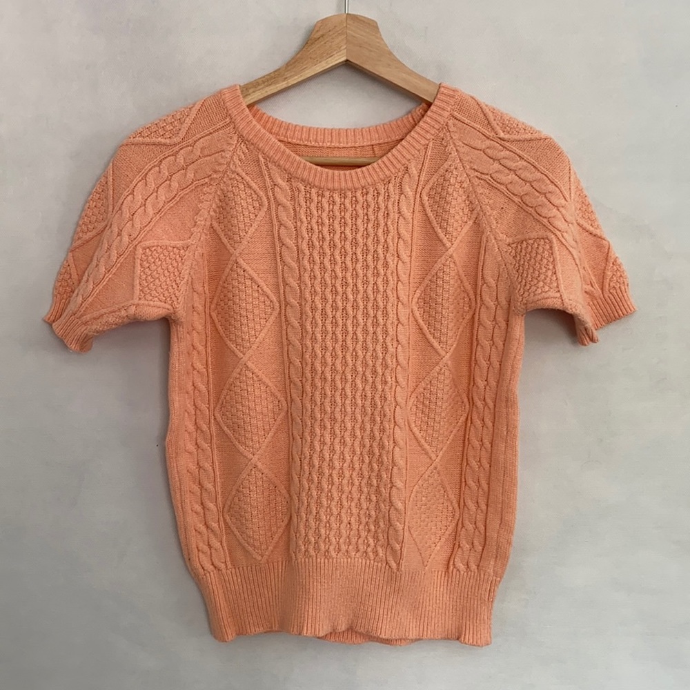 Handmade Knit Peach Sweater